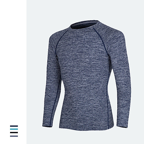 

Men's Long Sleeve Running Shirt Tee Tshirt Winter Elastane Thermal Warm Quick Dry Breathable Fitness Gym Workout Running Walking Jogging Sportswear Black Blue Camouflage Grey GrayBlue Orange