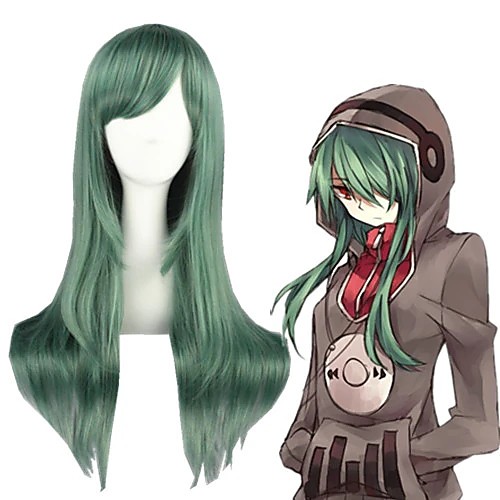 

Cosplay Wig Tsubomi Kido Kagerou Project Straight Cosplay Halloween With Bangs Wig Long Green Synthetic Hair 25 inch Women's Anime Fashionable Design Cosplay Green