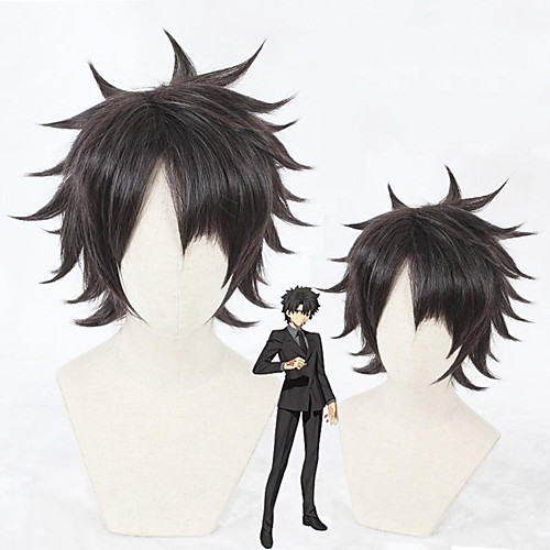 

Cosplay Wig Grand Order Fujimaru Ritsuka Fate / Stay Night Straight Cosplay Layered Haircut With Bangs Wig Short Dark Brown Synthetic Hair 14 inch Men's Anime Cosplay Best Quality Dark Brown