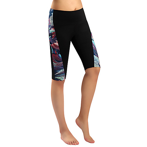 

Women's Yoga Shorts Pocket Fashion Black Elastane Yoga Running Fitness Bottoms Sport Activewear Breathable Tummy Control Butt Lift Soft High Elasticity