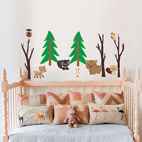 

Cartoon Animals Wall Stickers Plane Wall Stickers Decorative Wall Stickers PVC Home Decoration Wall Decal Wall / Window Decoration 1pc
