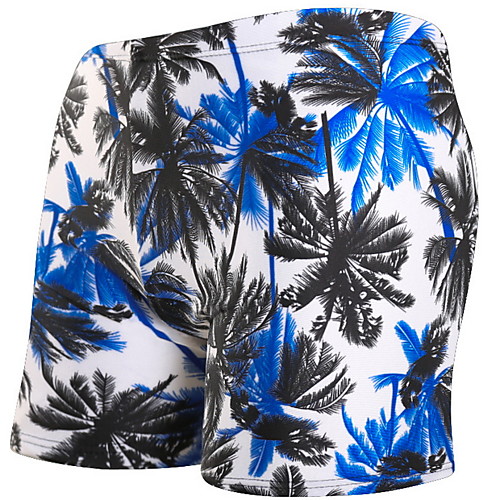 

Men's Blue Beach board shorts Swimwear Swimsuit - 3D Tropical Print Quick Dry L XL XXL Blue