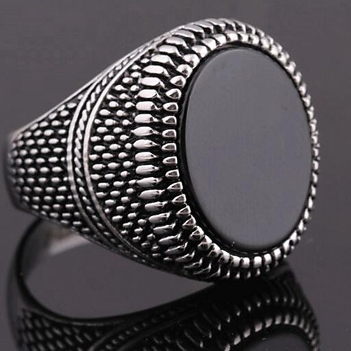 

Ring AAA Cubic Zirconia Mixed Color Silver Titanium Steel Stylish 8 9 10 / Men's