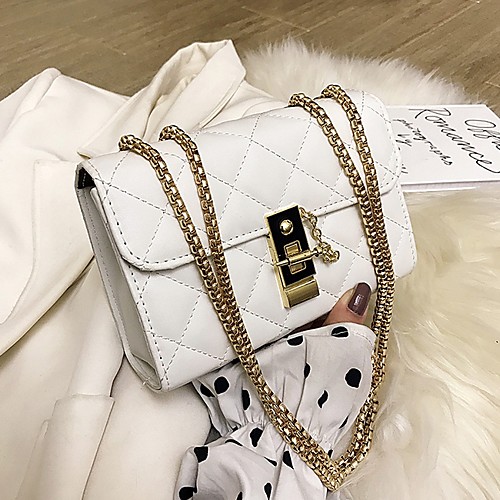 

Women's PU Crossbody Bag Solid Color White / Black / Silver