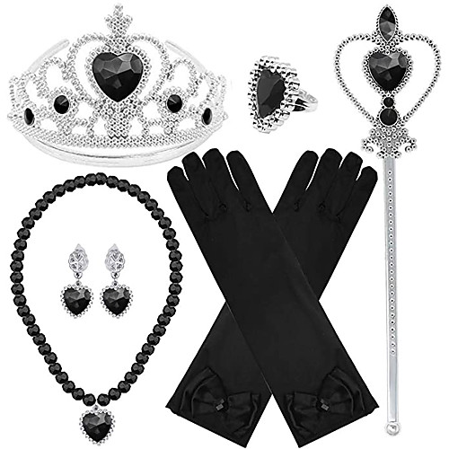 

Princess Elsa Princess Cosplay Jewelry Accessories Girls' Movie Cosplay Black Gloves Crown Earrings Children's Day Masquerade Plastic / Necklace / Wand