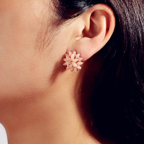 

Women's Earrings Classic Wedding Petal Trendy Korean Sweet Modern French Resin Earrings Jewelry Blushing Pink For Wedding Party Evening Engagement Birthday Beach 1 Pair
