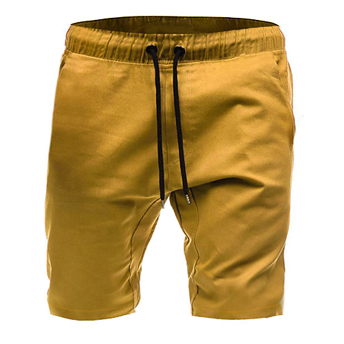 

Men's Sporty Going out Loose Shorts Pants - Solid Colored Drawstring Outdoor Summer Black Army Green Khaki US32 / UK32 / EU40 / US34 / UK34 / EU42 / US36 / UK36 / EU44