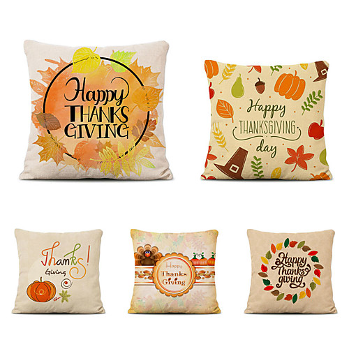 

Halloween Party Halloween Decor Horror Ghost Set of 5 Miracille Thanksgiving Day Cushion cover Pumpkin Pillow Cover 4545cm Halloween Throw Pillow Case Farmhouse Decor Cushions