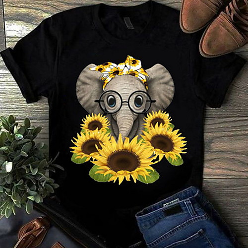 

Women's Tops Geometric T-shirt Round Neck Daily Summer Wine White Black Blue Red Yellow Blushing Pink Gray S M L XL 2XL 3XL