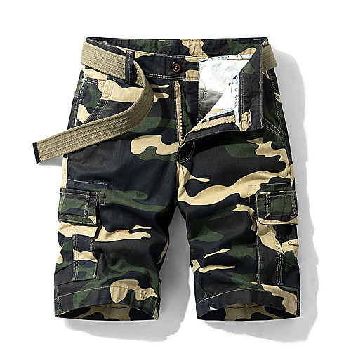 

Men's Hiking Shorts Hiking Cargo Shorts Camo Summer Outdoor 10 Multi-Pockets Quick Dry Breathable Sweat wicking Cotton Shorts Bottoms Dark Grey Yellow Army Green Khaki Camping / Hiking Hunting