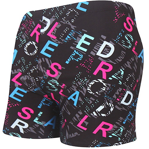 

Men's Black Beach board shorts Swimwear Swimsuit - Letter Print Quick Dry L XL XXL Black