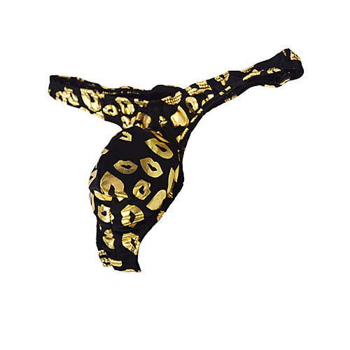 

Men's Print G-string Underwear - Normal Low Waist Red Gold One-Size