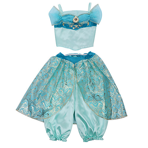 

Princess Princess Jasmine Dress Flower Girl Dress Girls' Movie Cosplay Blue Top Pants Carnival Children's Day Masquerade Polyester