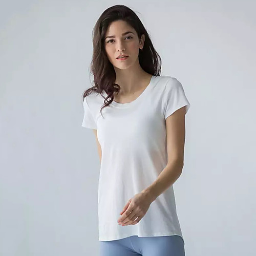 

Women's Yoga Top Open Back Fashion White Black Modal Yoga Running Fitness Top Short Sleeve Sport Activewear Breathable Quick Dry Comfortable Stretchy