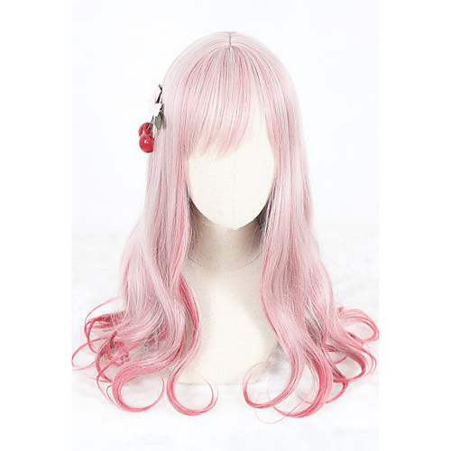 

Cosplay Costume Wig Cosplay Wig Lolita Curly Cosplay Halloween With Bangs Wig Long Red Synthetic Hair 25 inch Women's Anime Cosplay Easy to Carry Red