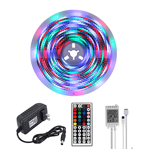 

Bright RGBW LED Strip Lights 5M Waterproof RGBW Tiktok Lights 1170LEDs SMD 2835 with 44 Keys IR Remote Controller and 100-240V Adapter for Home Bedroom Kitchen TV Back Lights DIY Deco