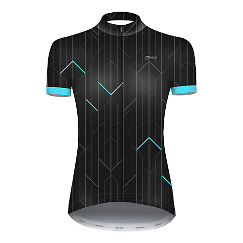 

21Grams Women's Short Sleeve Cycling Jersey Black / Blue Bike Top Mountain Bike MTB Road Bike Cycling Breathable Sports Clothing Apparel / Micro-elastic