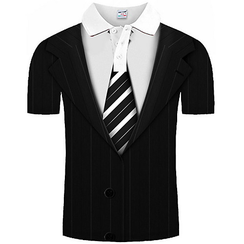 

Men's Graphic Print Polo Daily Black