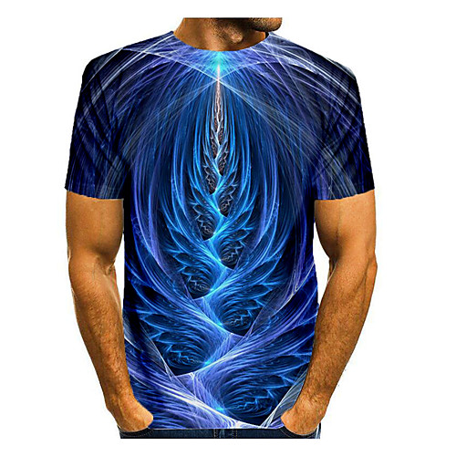 

Men's Galaxy Graphic Space Print T-shirt Basic Daily Blue