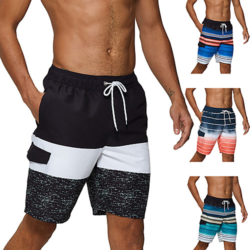 

Men's Swim Shorts Swim Trunks Board Shorts Quick Dry Breathable Drawstring - Swimming Diving Surfing Patchwork Autumn / Fall Spring Summer