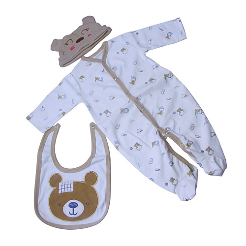 

Reborn Baby Dolls Clothes Reborn Doll Accesories Cotton Fabric for 22-24 Inch Reborn Doll Not Include Reborn Doll Bear Soft Pure Handmade Boys' 3 pcs