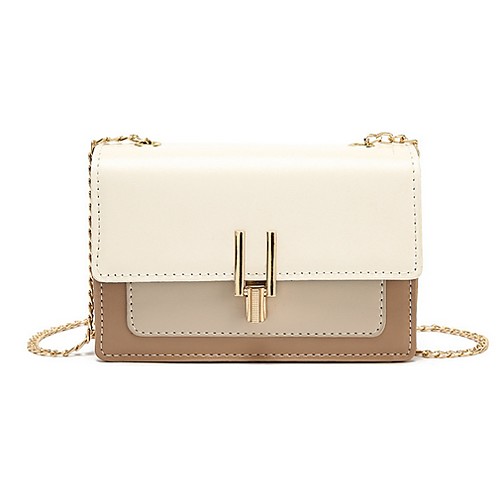 

Women's Zipper / Chain PU Crossbody Bag 2020 Solid Color Wine / White / Black
