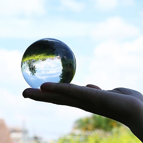 

50mm Crystal Ball Quartz Glass Transparent Ball Spheres Glass Ball Photography Balls Crystal Craft Decor Feng Shui