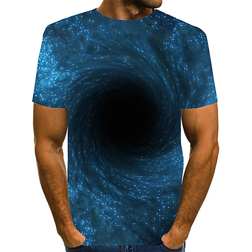 

Men's Graphic Print T-shirt Street chic Exaggerated Daily Going out Rainbow