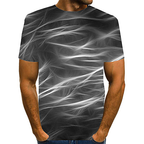 

Men's Graphic Print T-shirt Street chic Exaggerated Daily Going out Rainbow