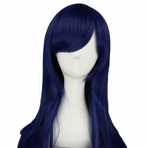 

Cosplay Wig Sayaka Maizono Dangan Ronpa Straight Cosplay Asymmetrical With Bangs Wig Very Long Blue Synthetic Hair 24 inch Women's Anime Fashionable Design Cosplay Blue