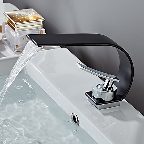 

Bathroom Sink Faucet - Waterfall Painted Finishes Centerset Single Handle One HoleBath Taps