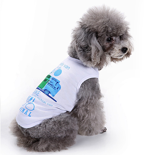 

Dog Shirt / T-Shirt Vest Puppy Clothes Geometic Fashion Casual / Daily Dog Clothes Puppy Clothes Dog Outfits White Blue Costume for Girl and Boy Dog Cotton XS S M L XL XXL