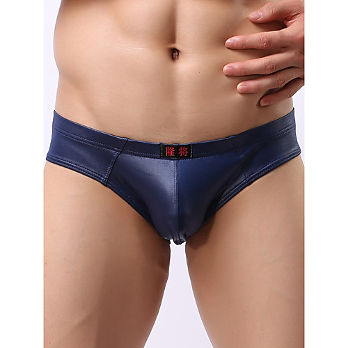 

Men's Basic Briefs Underwear - Normal Low Waist Black Royal Blue Brown S M L