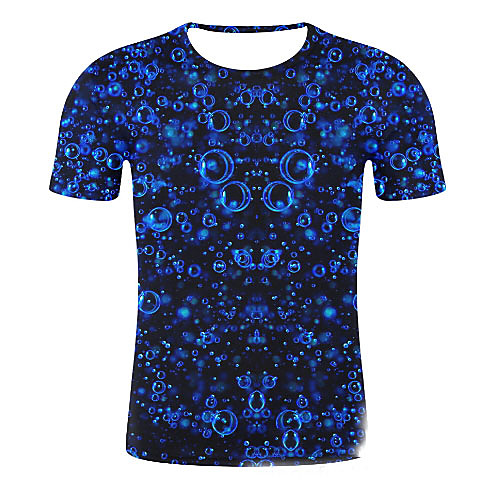 

Men's T shirt Graphic Print Short Sleeve Daily Tops Navy Blue