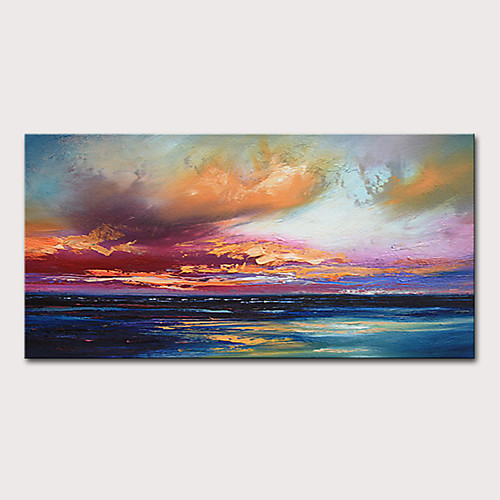

Oil Painting Hand Painted Horizontal Abstract Abstract Landscape Modern Stretched Canvas