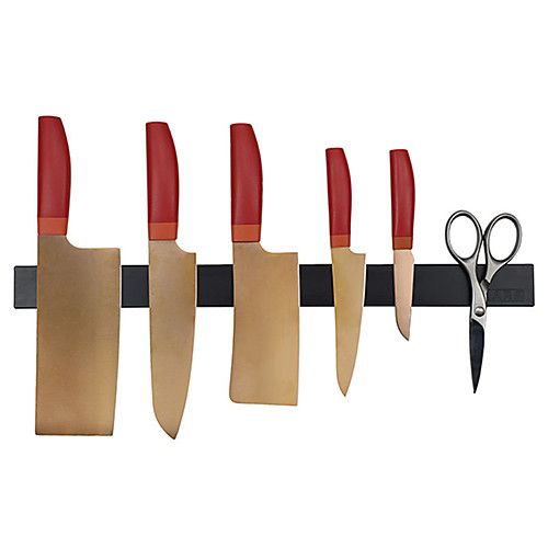 

High Quality 30cm Magnetic Knife Holder Wall Mount Black ABS metal Knife For Placstic Block Magnet Knife Holder (without knives)