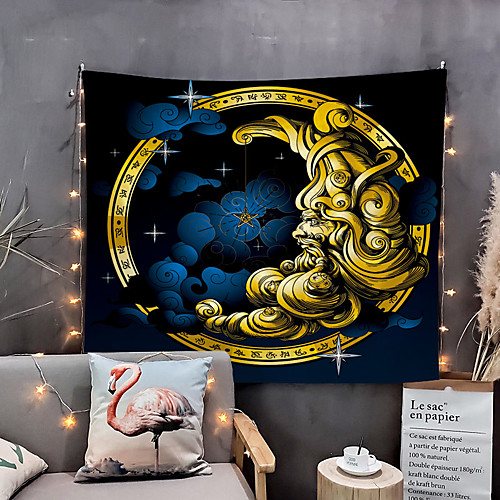 

Tarot Divination Wall Tapestry Art Decor Blanket Curtain Picnic Tablecloth Hanging Home Bedroom Living Room Dorm Decoration Mysterious Bohemian Cloud Moon