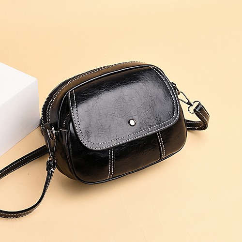 

Women's Zipper PU Crossbody Bag Solid Color Black / Blushing Pink / Brown