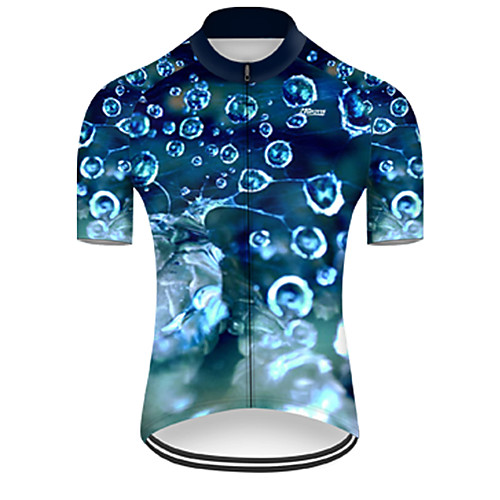 

21Grams Men's Short Sleeve Cycling Jersey Blue Bike Top Mountain Bike MTB Road Bike Cycling Breathable Sports Clothing Apparel / Micro-elastic