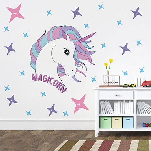 

Robot Unicorn Attack Animals Wall Stickers Plane Wall Stickers Decorative Wall Stickers PVC Home Decoration Wall Decal Wall / Window Decoration 1pc