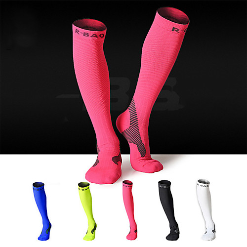 

Compression Socks Athletic Sports Socks Running Socks 1 Pair Men's Women's Tube Socks Breathable Anti-Slip Sweat-wicking Comfortable Running Active Training Jogging Sports Color Block Chinlon