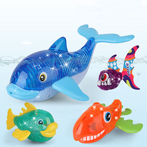 

Bath Toy Water Toys Bathtub Pool Toys Water Play Sets Bath Toys Bathtub Toy Fish Plastic Lighting Floating Pool Bathtub Bathroom Kid's Summer for Toddlers, Bathtime Gift for Kids & Infants