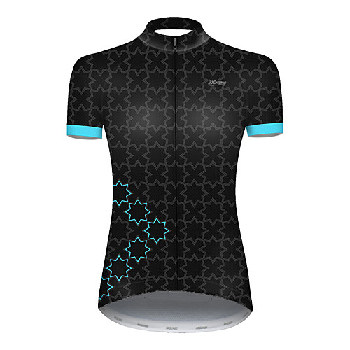 

21Grams Women's Short Sleeve Cycling Jersey Nylon Polyester Black / Blue Plaid / Checkered Patchwork Bike Jersey Top Mountain Bike MTB Road Bike Cycling Breathable Quick Dry Ultraviolet Resistant