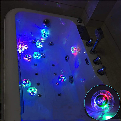 

LED Lighting Bath Toy Pools & Water Fun Bathtub Pool Toys Bathtub Toy Plastic Portable Lighting Durable Funny Bathroom Kid's Adults' Summer for Toddlers, Bathtime Gift for Kids & Infants