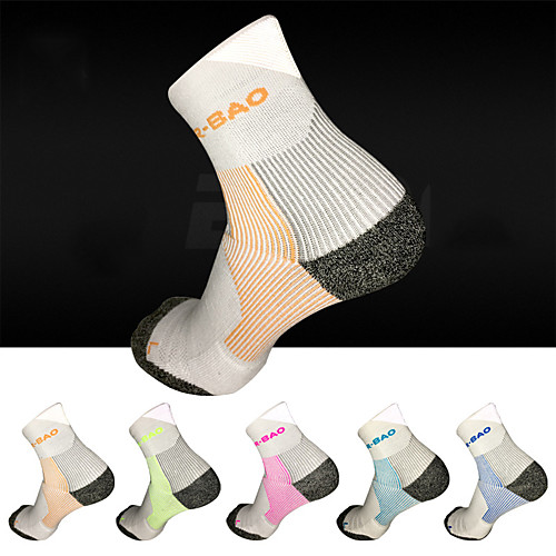 

Athletic Sports Socks Running Socks 1 Pair Men's Socks Breathable Sweat-wicking Comfortable Running Active Training Jogging Sports Color Block Chinlon Elastane Cotton fluorescent green Orange Blue