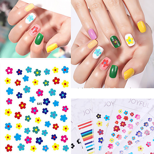 

1 pcs Full Nail Stickers Creative / Flower nail art Manicure Pedicure Ergonomic Design / Multi Function Fashion / Cute Party / Evening / Daily