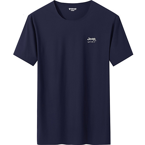 

Men's Solid Colored T-shirt Daily Black / Navy Blue / Gray