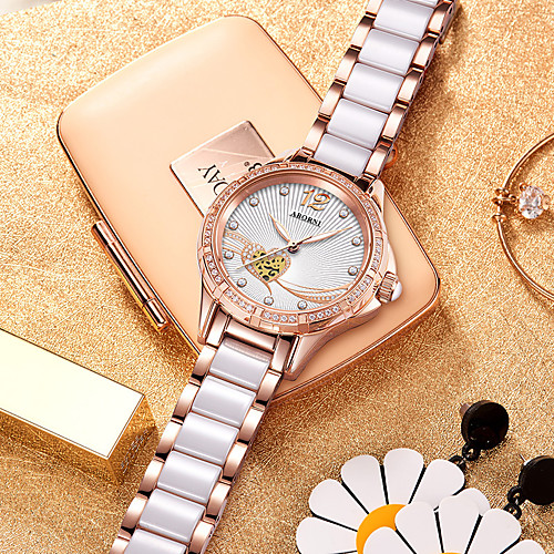 

Women's Quartz Watches Casual Elegant Ceramic Quartz Rose Gold Water Resistant / Waterproof Noctilucent Analog