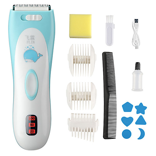 

Electric Baby Hair Clippers Ceramic Hair Trimmer Ultra Quiet Waterproof Rechargeable Cordless Haircut Kit Set for Infants