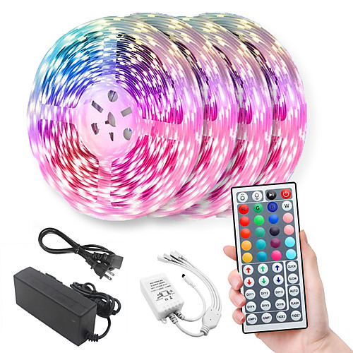 

20m Light Sets LED Light Strips RGB Tiktok Lights 600 LEDs 5050 SMD 10mm Remote Control RC Cuttable Dimmable Linkable Suitable for Vehicles Self-adhesive Color-Changing IP44